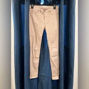 Hudson polka dot khaki skinny jeans